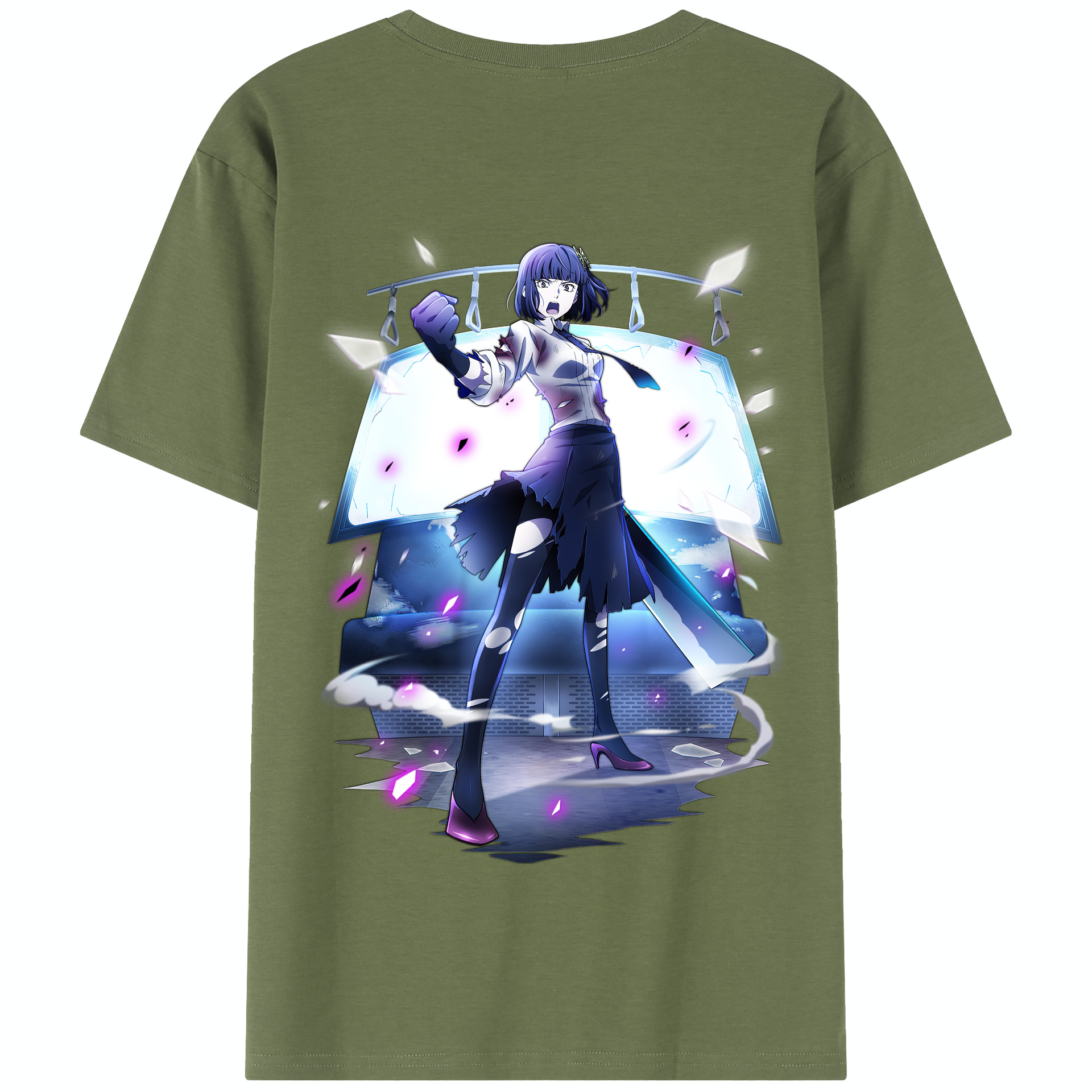 （画像用） 文豪ストレイドッグス Bungo Stray Dogs 綿100％半袖Tシャツ（背面プリント）